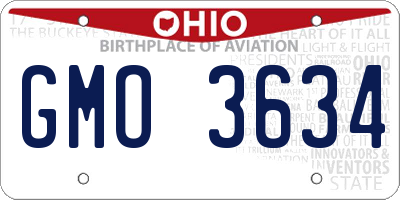 OH license plate GMO3634