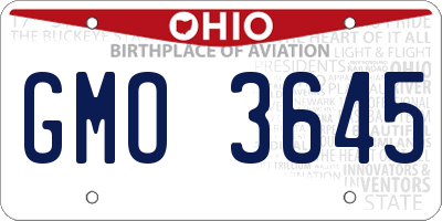 OH license plate GMO3645