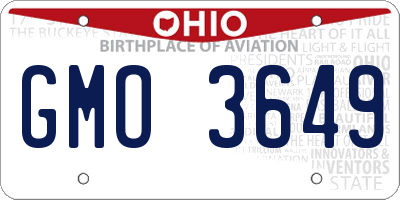 OH license plate GMO3649