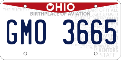 OH license plate GMO3665