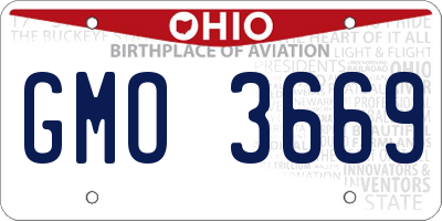 OH license plate GMO3669