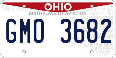 OH license plate GMO3682