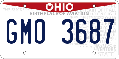 OH license plate GMO3687