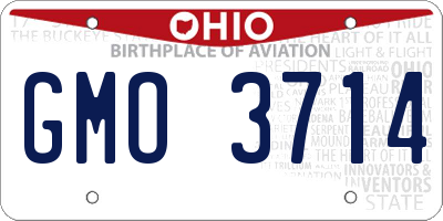 OH license plate GMO3714