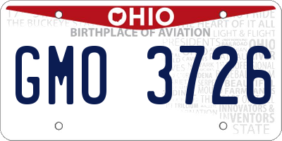 OH license plate GMO3726