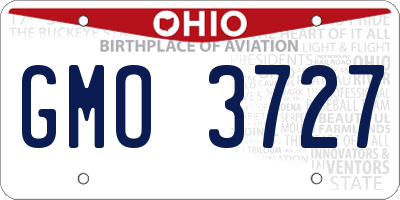 OH license plate GMO3727
