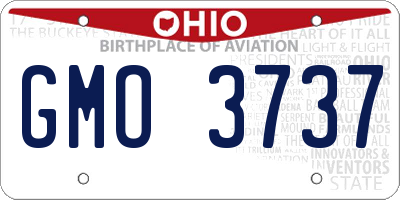 OH license plate GMO3737