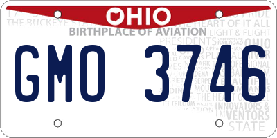 OH license plate GMO3746