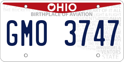 OH license plate GMO3747