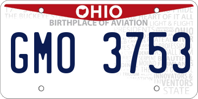 OH license plate GMO3753