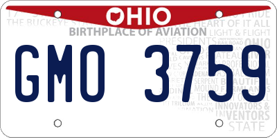 OH license plate GMO3759