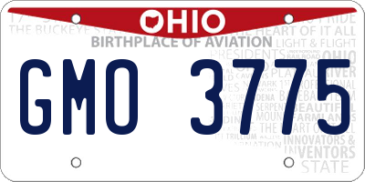 OH license plate GMO3775