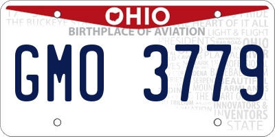 OH license plate GMO3779