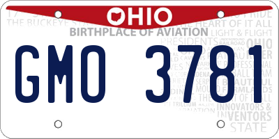 OH license plate GMO3781