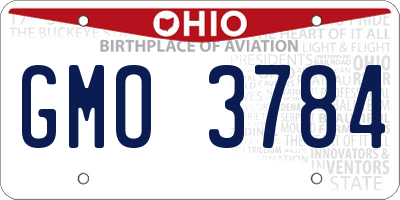 OH license plate GMO3784