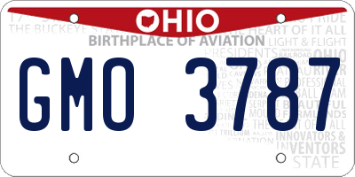 OH license plate GMO3787