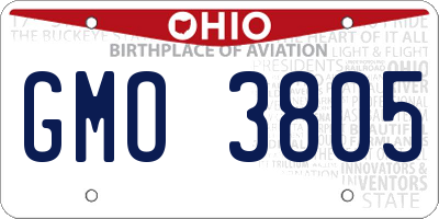 OH license plate GMO3805