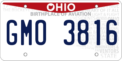 OH license plate GMO3816