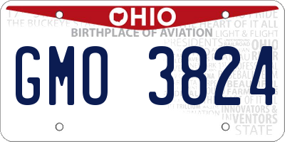 OH license plate GMO3824