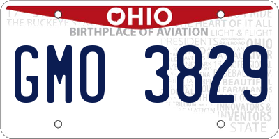 OH license plate GMO3829