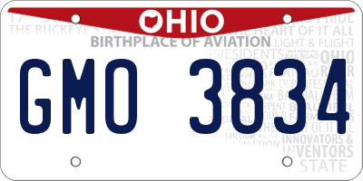 OH license plate GMO3834