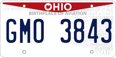 OH license plate GMO3843