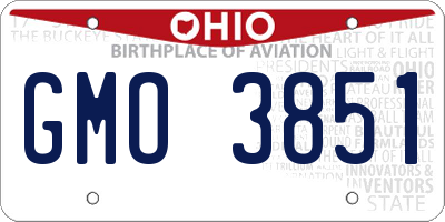 OH license plate GMO3851