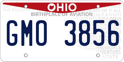 OH license plate GMO3856