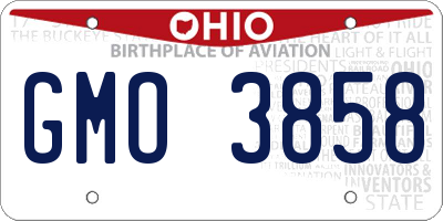 OH license plate GMO3858
