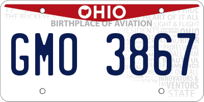 OH license plate GMO3867
