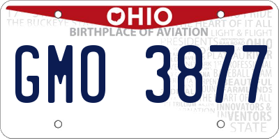 OH license plate GMO3877