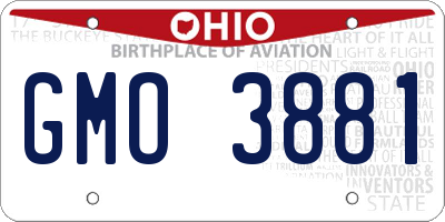 OH license plate GMO3881