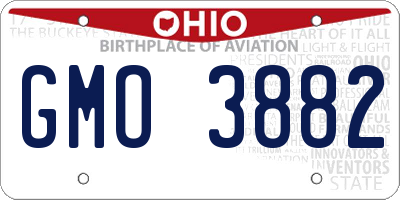 OH license plate GMO3882