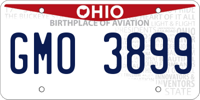 OH license plate GMO3899