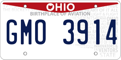 OH license plate GMO3914
