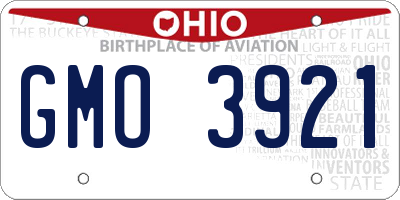 OH license plate GMO3921