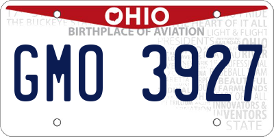 OH license plate GMO3927