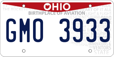 OH license plate GMO3933