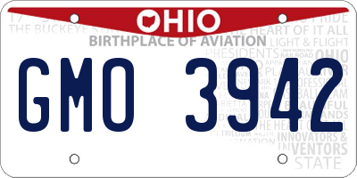 OH license plate GMO3942
