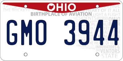OH license plate GMO3944