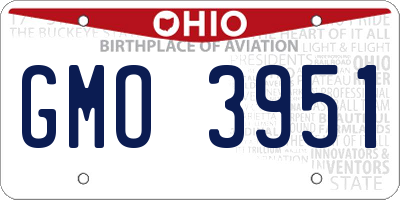 OH license plate GMO3951