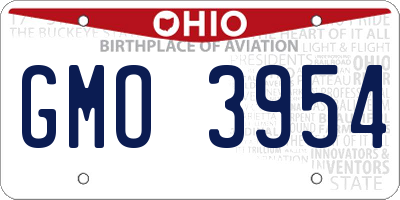 OH license plate GMO3954