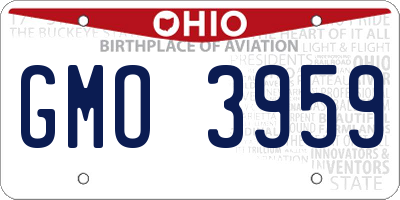 OH license plate GMO3959