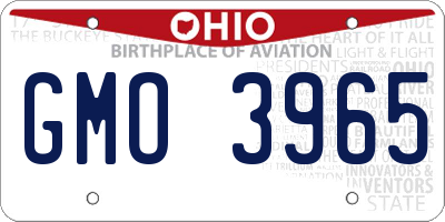 OH license plate GMO3965