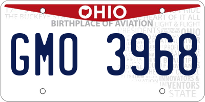 OH license plate GMO3968