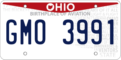 OH license plate GMO3991