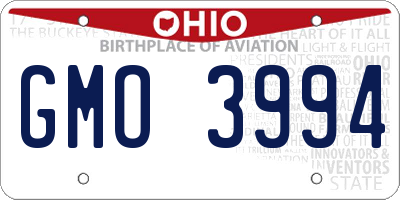 OH license plate GMO3994