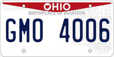 OH license plate GMO4006