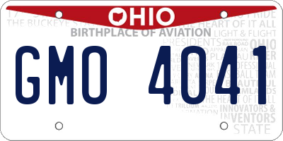 OH license plate GMO4041