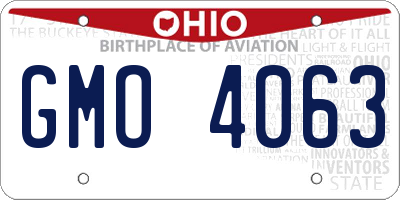 OH license plate GMO4063